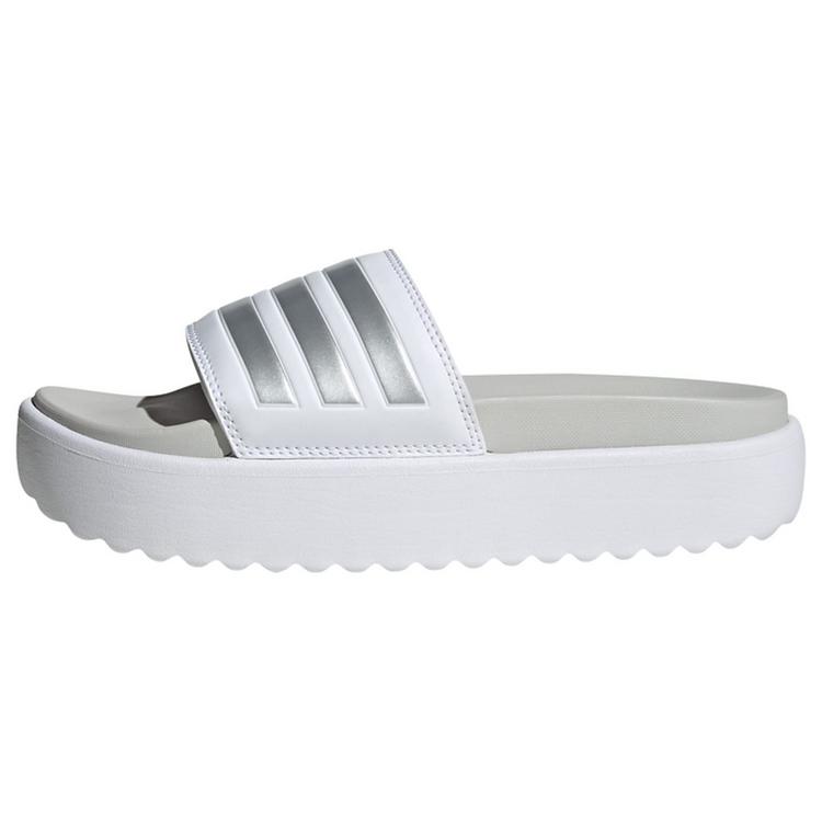adidas adidas Adilette Platform Badelatschen Damen - ftwr white-zero metallic-grey one - 0 | SportScheck