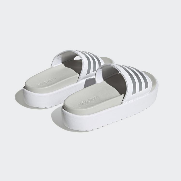 adidas adidas Adilette Platform Badelatschen Damen - ftwr white-zero metallic-grey one - 4 | SportScheck