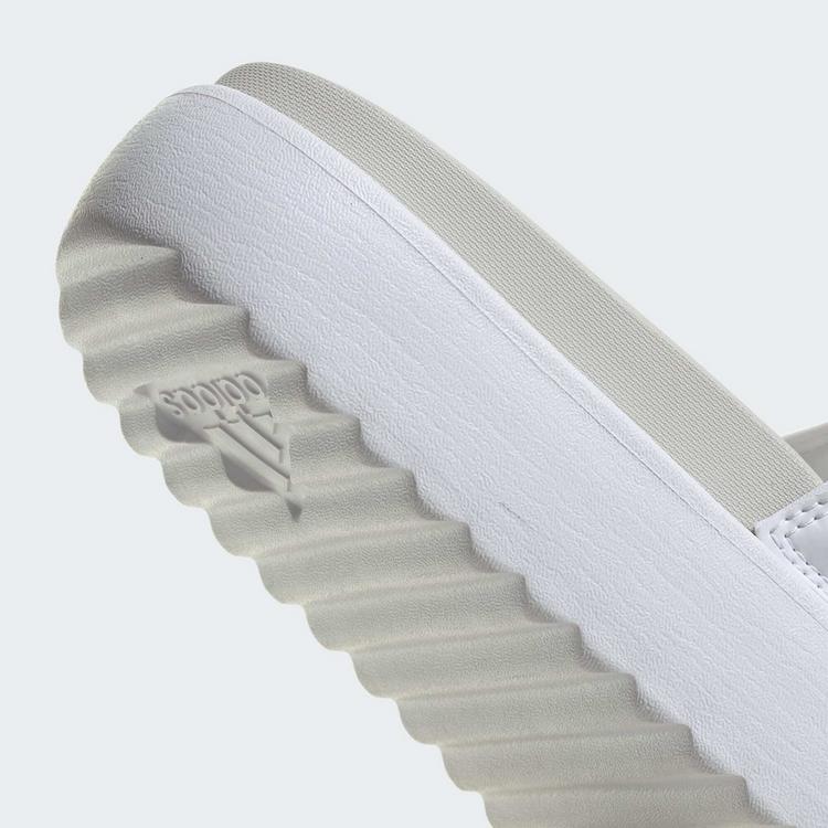 adidas adidas Adilette Platform Badelatschen Damen - ftwr white-zero metallic-grey one - 7 | SportScheck