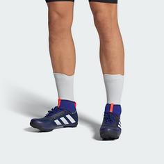 Rückansicht von adidas The Gravel Fahrradschuh Sneaker Dark Blue / Cloud White / Lucid Blue