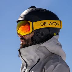 Rückansicht von DELAYON Explorer Sportbrille Hornet Yellow Sens® Red (VLT 35%)