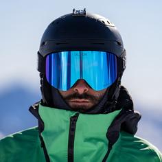 Rückansicht von DELAYON Core 2.0 Skibrille Matte Black Sens Saphire (VLT 16)