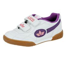 LICO Hallenschuh Hallenschuhe Kinder weiss/lila/rosa