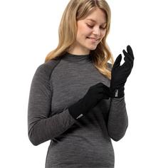 Rückansicht von Jack Wolfskin MERINO GLOVE Handschuhe black