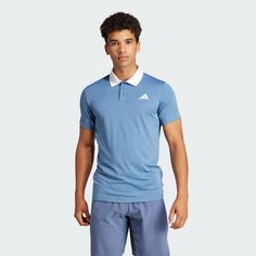Rückansicht von adidas Tennis FreeLift Poloshirt T-Shirt Herren Preloved Ink / Blue Burst