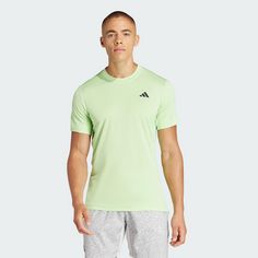 Rückansicht von adidas Tennis FreeLift T-Shirt T-Shirt Herren Semi Green Spark / Green Spark