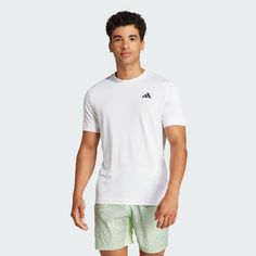 Rückansicht von adidas Tennis FreeLift T-Shirt T-Shirt Herren White