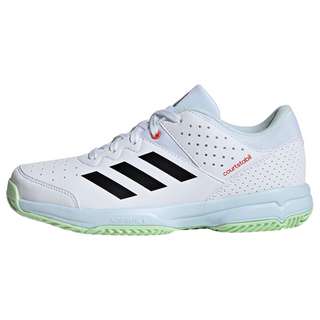 adidas Court Stabil Schuh Sneaker Kinder Cloud White / Core Black / Semi Green Spark