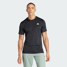 Rückansicht von adidas Tennis FreeLift T-Shirt T-Shirt Herren Black