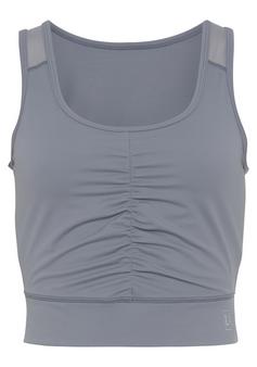 LASCANA Active Crop-Top Croptop Damen blau-grau