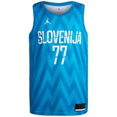 Nike Slowenien Away Luka Dončić Basketballtrikot Herren blau / weiß