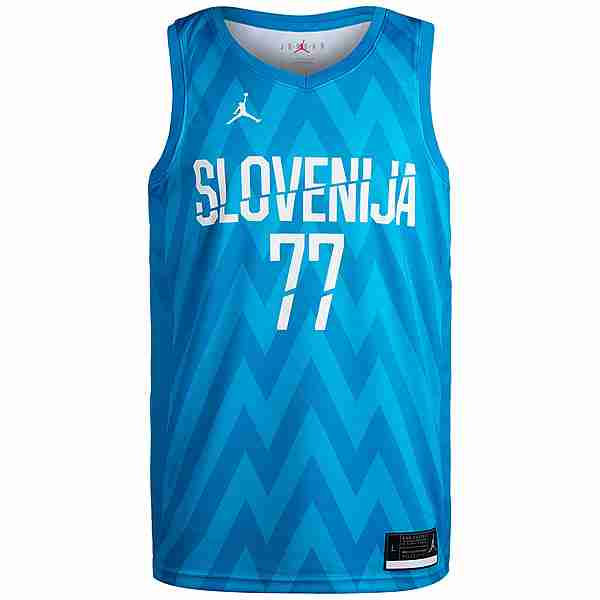 Nike Slowenien Away Luka Dončić Basketballtrikot Herren blau / weiß