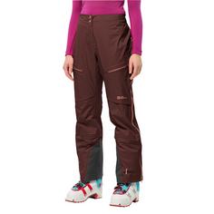 Rückansicht von Jack Wolfskin ALPSPITZE PRO 3L PANTS W Funktionshose Damen dark maroon