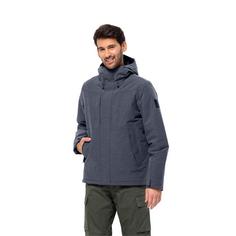 Rückansicht von Jack Wolfskin SNOWY PARK JKT M Funktionsjacke Herren night blue