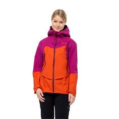 Rückansicht von Jack Wolfskin ALPSPITZE PRO 3L JKT W Funktionsjacke Damen vibrant orange