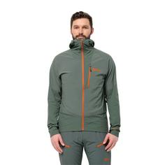 Rückansicht von Jack Wolfskin ALPSPITZE HOODY M Funktionsjacke Herren hedge green