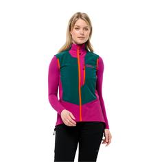 Rückansicht von Jack Wolfskin ALPSPITZE VEST W Outdoorweste Damen sea green