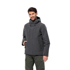 Rückansicht von Jack Wolfskin SNOWY PARK JKT M Funktionsjacke Herren black