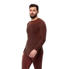 Rückansicht von Jack Wolfskin SEAMLESS WOOL L/S M Funktionsshirt Herren red earth