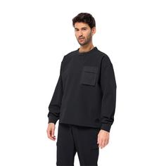 Rückansicht von Jack Wolfskin WANDERMOOD PULLOVER M Sweatshirt Herren black