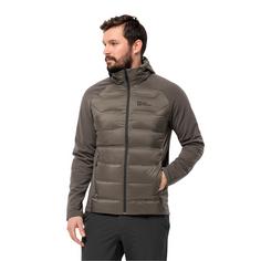 Rückansicht von Jack Wolfskin TASMAN DOWN HYBRID M Fleecejacke Herren cold coffee