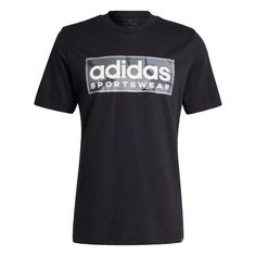 adidas Camo Linear Graphic T-Shirt T-Shirt Herren Black