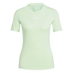 adidas Techfit Training T-Shirt T-Shirt Damen Semi Green Spark / White