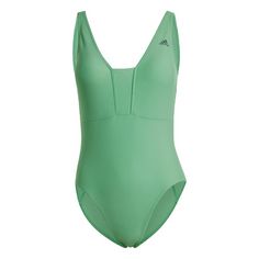 adidas Iconisea 3-Streifen Badeanzug Badeanzug Damen Preloved Green