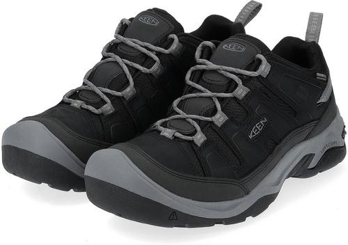 Rückansicht von Keen Wanderschuhe Halbschuhe Herren Schwarz/Grau
