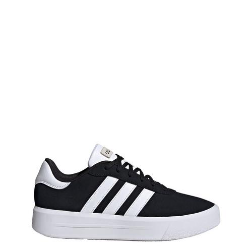 Rückansicht von adidas Court Silk Schuh Sneaker Damen Core Black / Cloud White / Cloud White