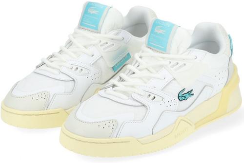 Rückansicht von Lacoste Sneaker Sneaker Damen Weiß/Gelb