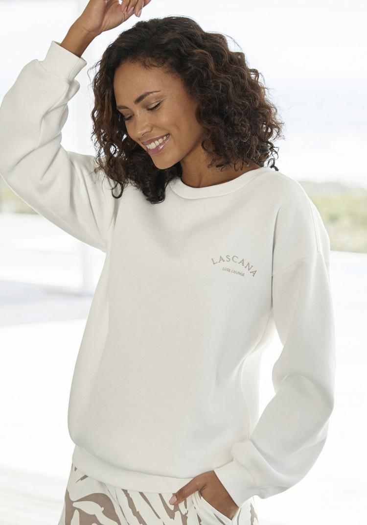Lascana Lascana Sweatshirt Sweatshirt Damen - creme - 1 | SportScheck