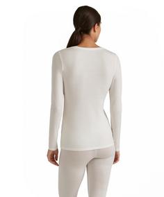 Rückansicht von Falke Langarmshirt Unterhemd Damen off-white (2040)