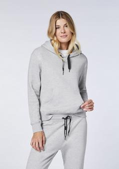 Rückansicht von Chiemsee Hoodie Sweatshirt Damen 17-4402M Neutral Gray Melange