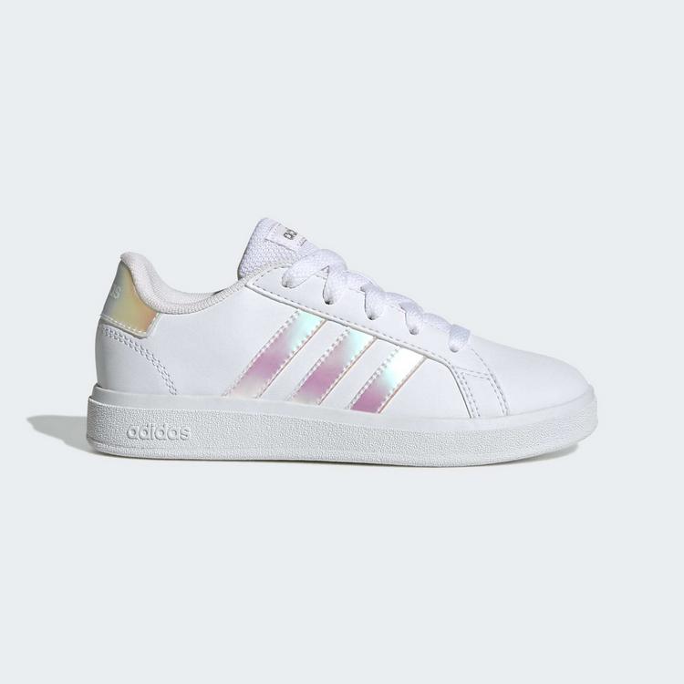 adidas adidas Grand Court Lifestyle Lace Tennisschuhe Sneaker Kinder - Cloud White / Iridescent / Cloud White - 6 | SportScheck