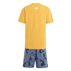 Rückansicht von adidas adidas x Disney Micky Maus T-Shirt-Set Trainingsanzug Kinder Preloved Yellow / Off White