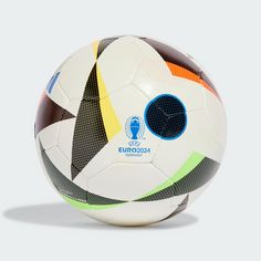 Rückansicht von adidas Fußballliebe Sala Trainingsball Fußball White / Black / Glow Blue
