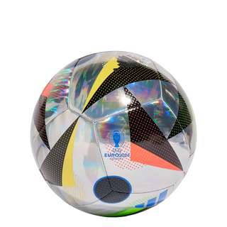 adidas Fußballliebe Foil Trainingsball Fußball Silver Metallic / Black / Glow Blue