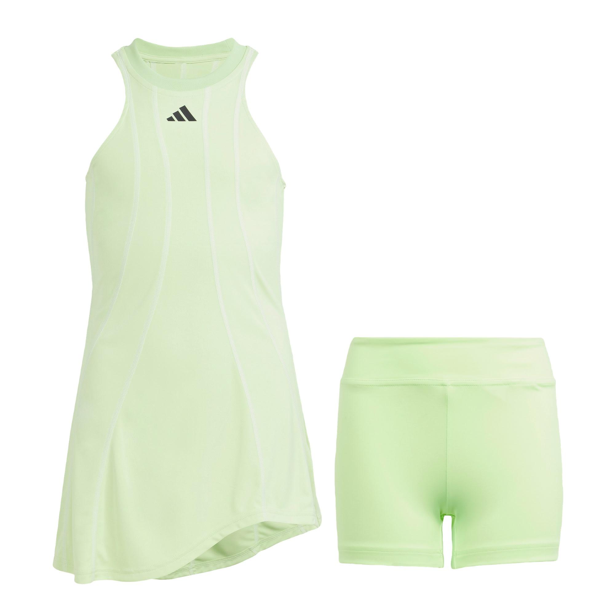 Adidas Tennis Pro Kids Kleid Tennisrock Kinder Semi Green Spark im