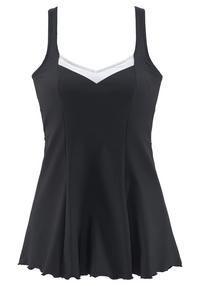 Lascana Badekleid Badeanzug Damen - schwarz - wei&szlig;