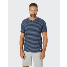 Rückansicht von JOY sportswear JANOSCH T-Shirt Herren marine stripes