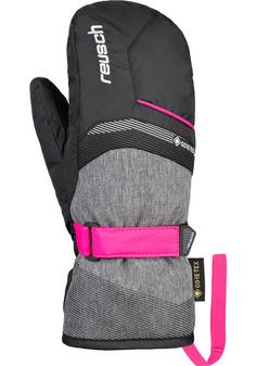 Rückansicht von Reusch GORE-TEX Bolt GTX Junior Mitten Skihandschuhe blck/blck melang/pink glo