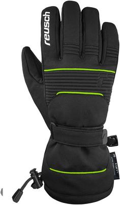 Rückansicht von Reusch Crosby R-TEX® XT Skihandschuhe 7716 black / neon green