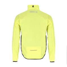 Rückansicht von PRO-X-elements WIND Fahrradjacke Herren Neon gelb