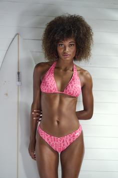 Rückansicht von ELBSAND Triangel-Bikini-Top Bikini Oberteil Damen koralle