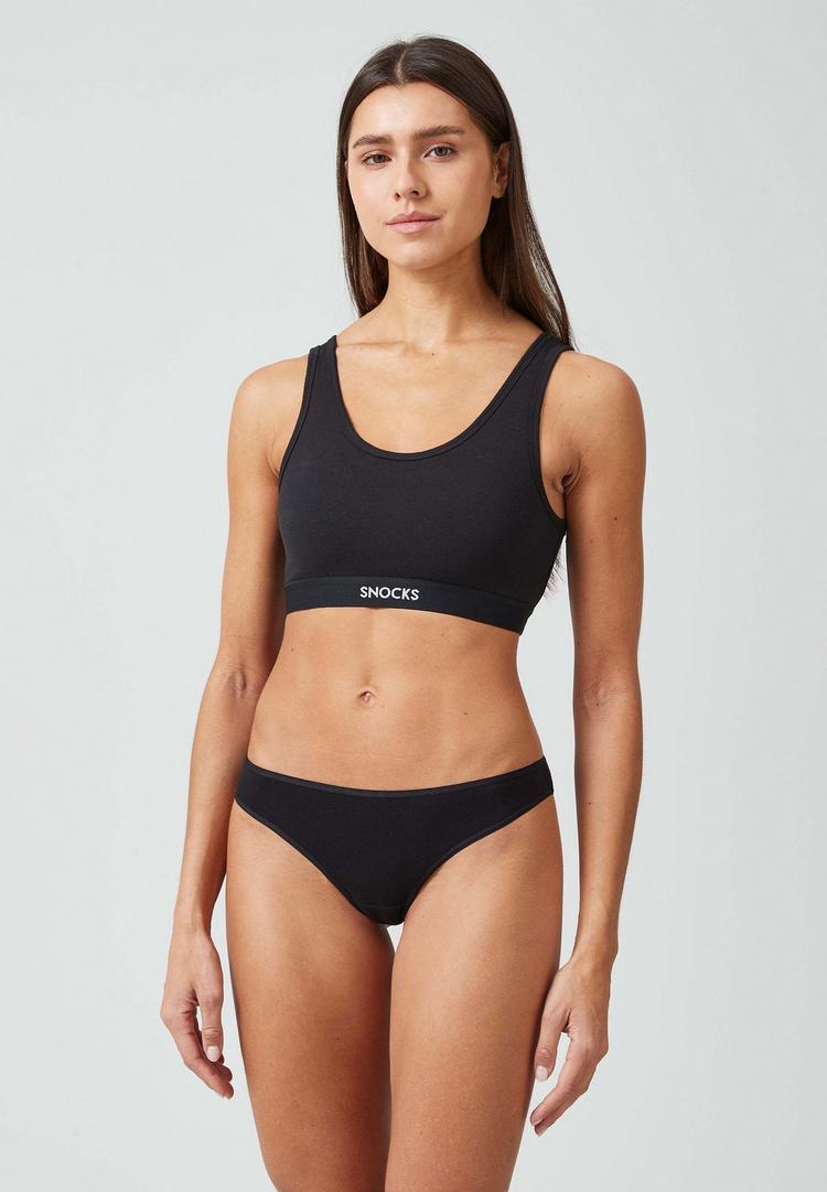 Snocks Snocks Brazilian Slips aus Bio-Baumwolle Unterhose Damen - Schwarz - 3 | SportScheck