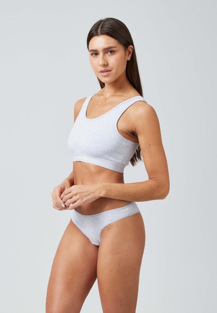 Snocks Snocks Brazilian Slips aus Bio-Baumwolle Unterhose Damen - Mix (Wei&szlig;/Hellgrau/Schwarz) - 3 | SportScheck