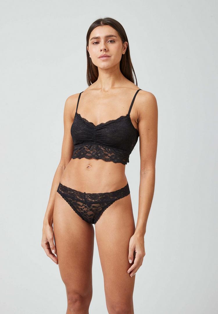 Snocks Snocks Tangas aus Spitze Unterhose Damen - Schwarz - 2 | SportScheck