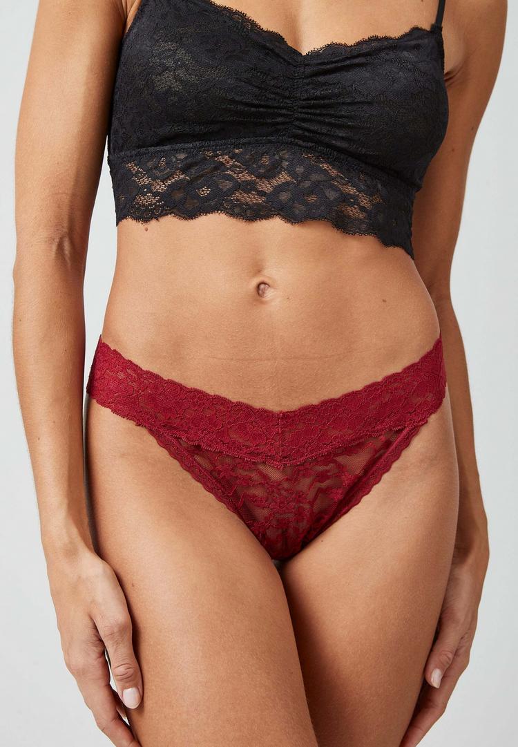 Snocks Snocks Tangas aus Spitze Unterhose Damen - Dunkelrot - 0 | SportScheck