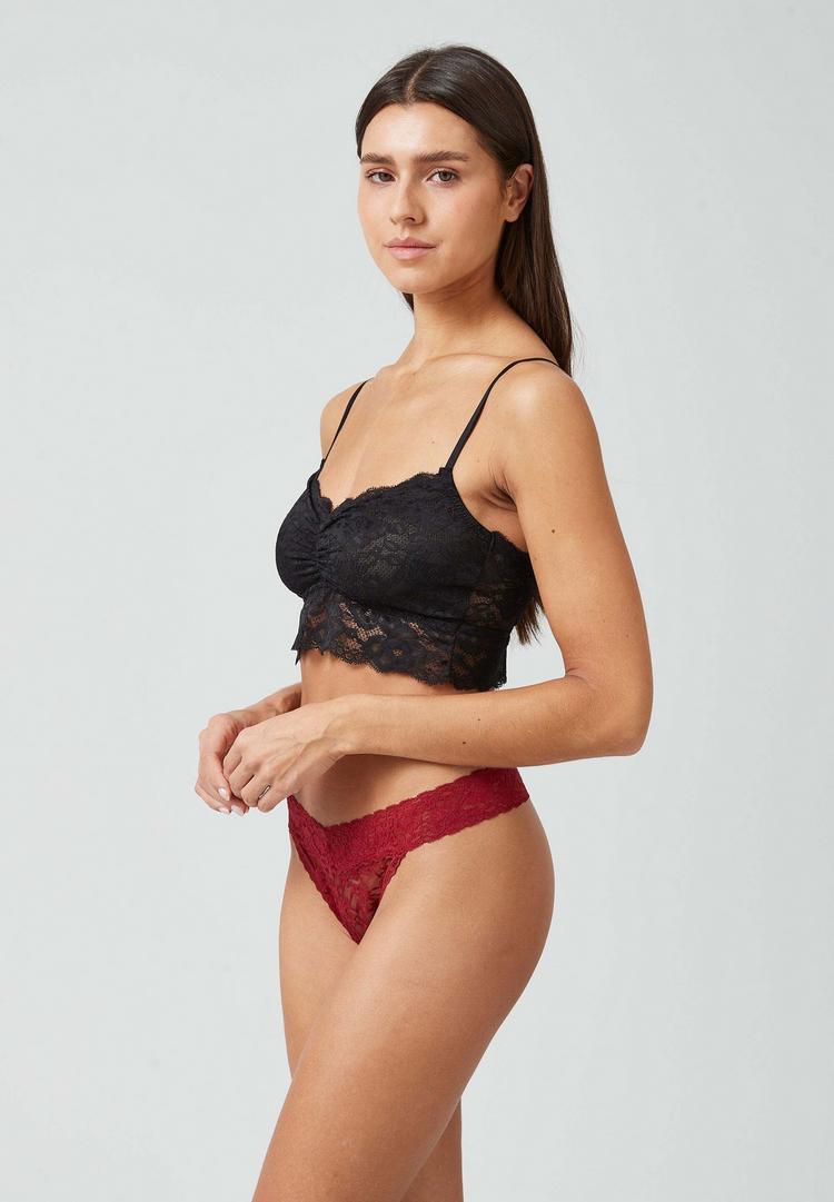 Snocks Snocks Tangas aus Spitze Unterhose Damen - Dunkelrot - 4 | SportScheck